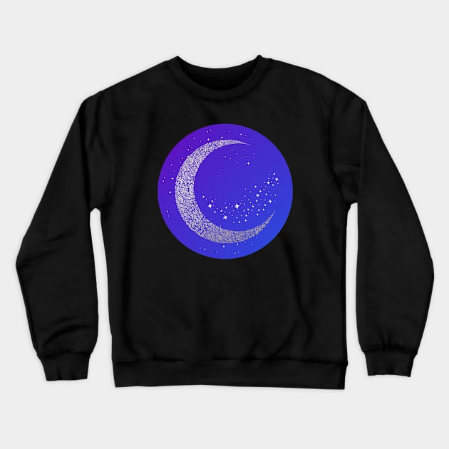 Silver Moon Crewneck Sweatshirt by Mazzlo Shop